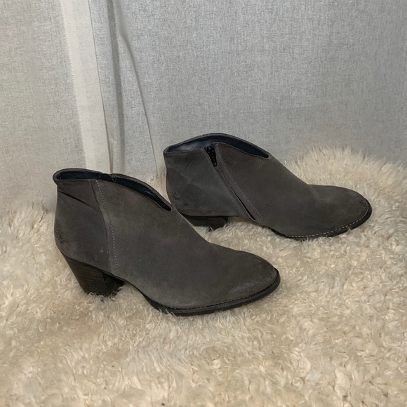 PAUL GREEN DELGADO GREY SUEDE ANKLE BOOTIES - Picture 3 of 6